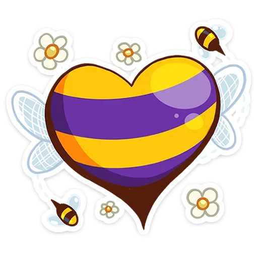 ❤️ Стикер «Пчелка Ксюша» для Telegram