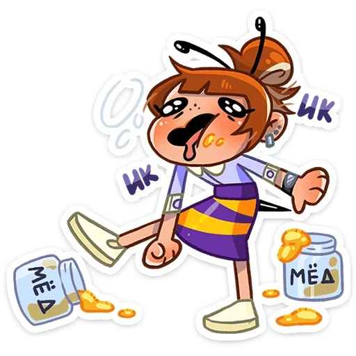 🤤 Стикер «Пчелка Ксюша» для Telegram