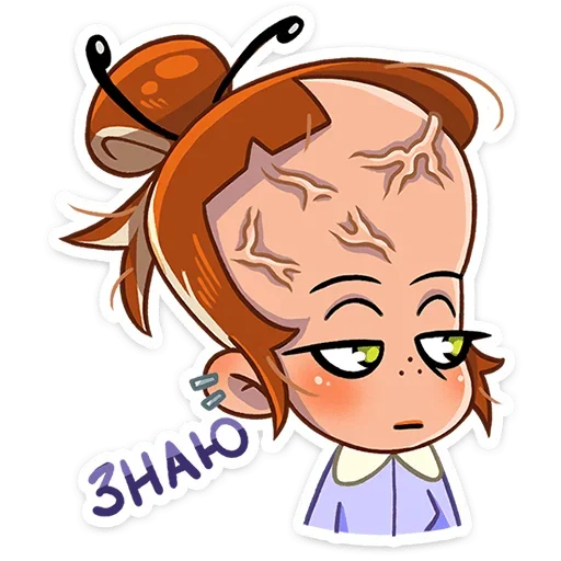 🧠 Стикер «Пчелка Ксюша» для Telegram