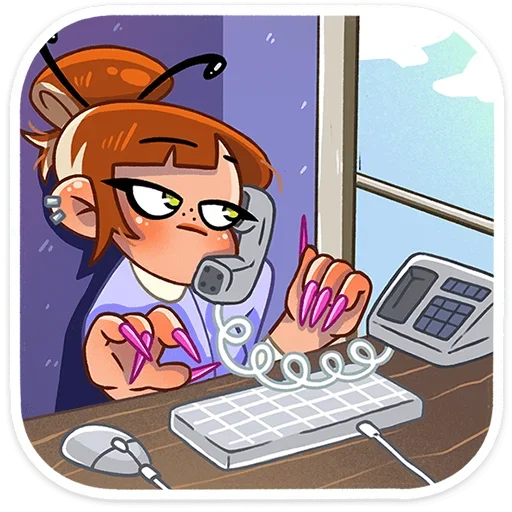 💅 Стикер «Пчелка Ксюша» для Telegram