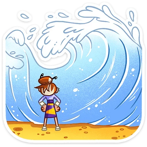 🌊 Стикер «Пчелка Ксюша» для Telegram