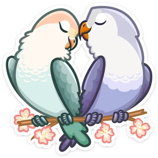 Стикерпак Неразлучники для Telegram — скачать