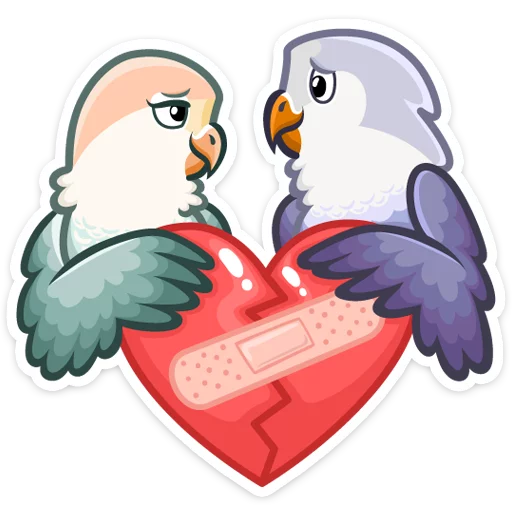 💔 Стикер «Неразлучники» для Telegram