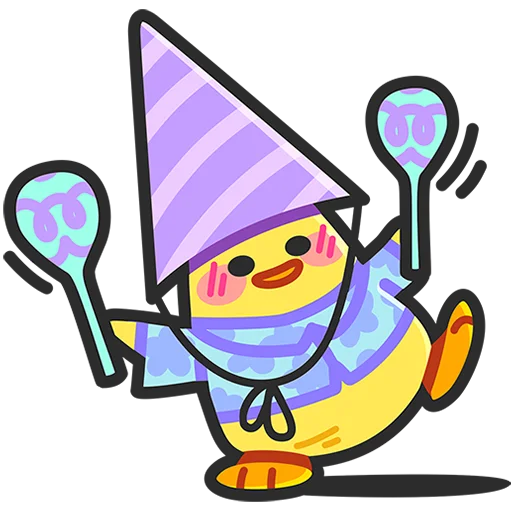 🥳 Стикер «Утя Путя Без Текста» для Telegram