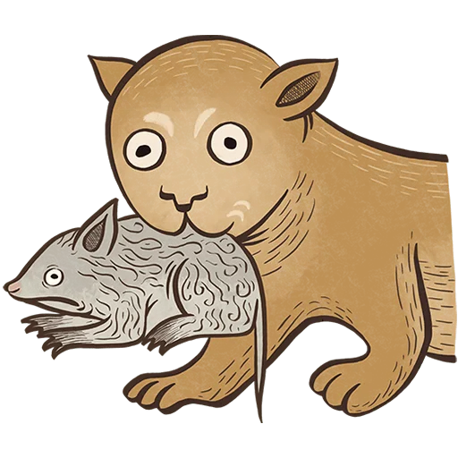🐀 Стикер «Средневековые коты Без Текста» для Telegram