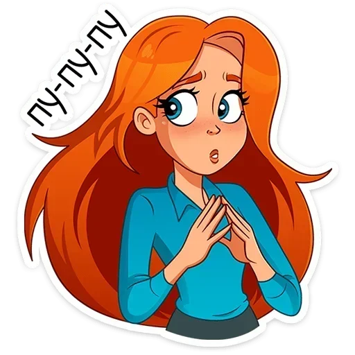 😮 Стикер «Мисс Бомбори» для Telegram