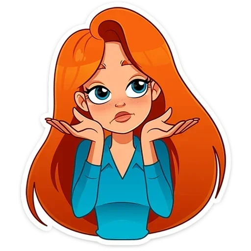 🤷‍♀️ Стикер «Мисс Бомбори» для Telegram