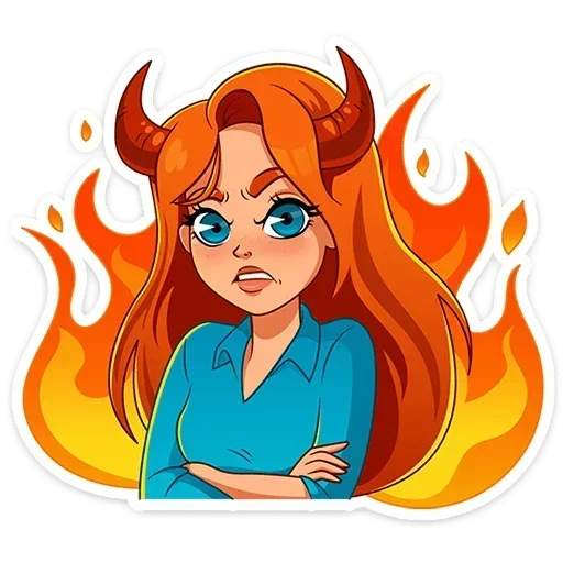 👿 Стикер «Мисс Бомбори» для Telegram