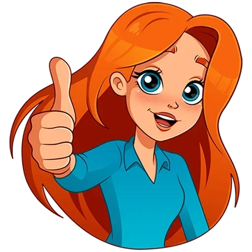 😄 Стикер «Мисс Бомбори Без Текста» для Telegram