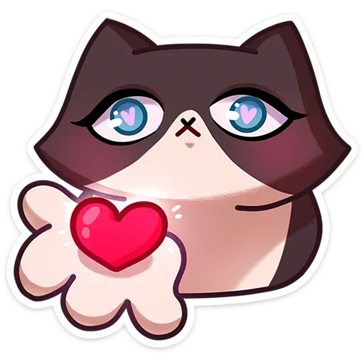 ❤️ Стикер «Мурчальня» для Telegram