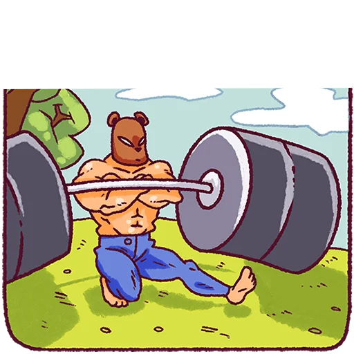 💪 Стикер «Папа медведь Без Текста» для Telegram