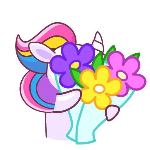 💐 Стикер «Поникорн» для Telegram