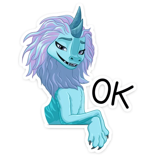 😏 Стикер «Райя и последний дракон» для Telegram