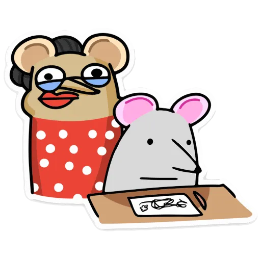 🤓 Стикер «Крысюк к доске» для Telegram