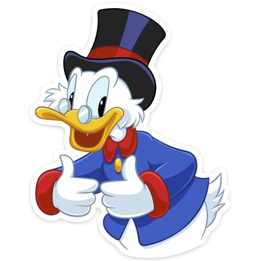 👍 Стикер «Скрудж МакДак» для Telegram
