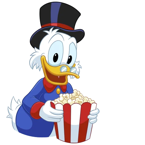 🍿 Стикер «Скрудж МакДак Без Текста» для Telegram