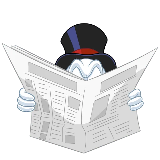 📰 Стикер «Скрудж МакДак Без Текста» для Telegram