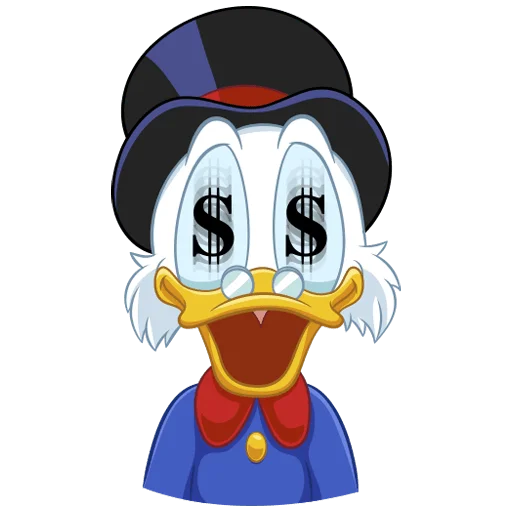 🤑 Стикер «Скрудж МакДак Без Текста» для Telegram