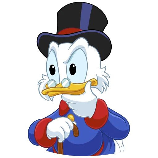 🤔 Стикер «Скрудж МакДак Без Текста» для Telegram