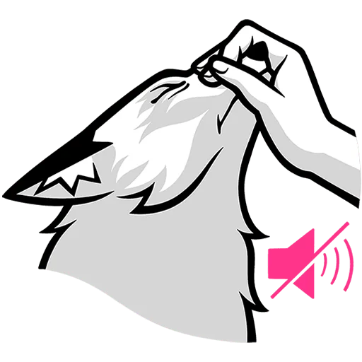 🔇 Стикер «Хищный Лис Без Текста» для Telegram