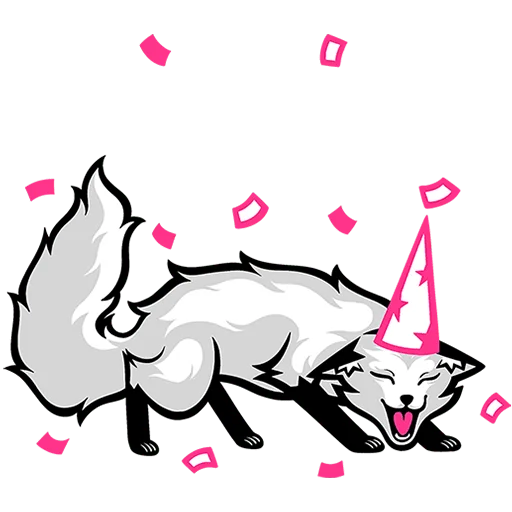 🥳 Стикер «Хищный Лис Без Текста» для Telegram