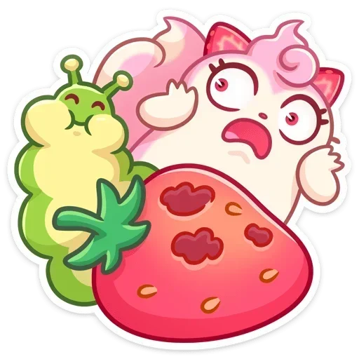 😱 Стикер «Клубничка Душечка» для Telegram