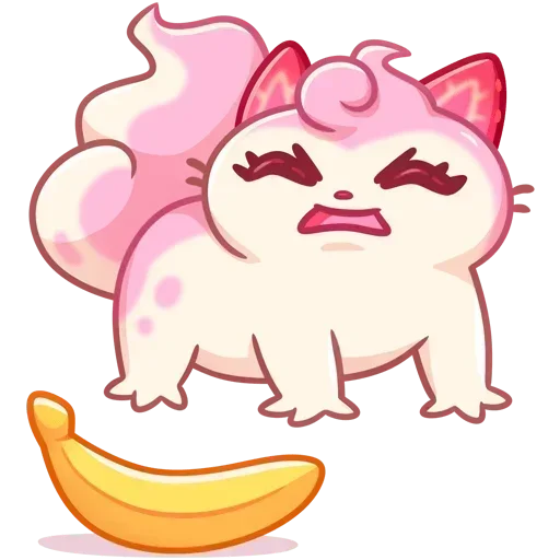 🍌 Стикер «Клубничка Душечка Без Текста» для Telegram