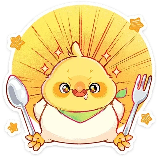 🍽 Стикер «Лучик» для Telegram