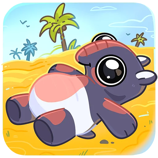 🏖 Стикер «Топаз Без Текста» для Telegram