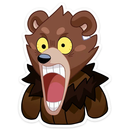 😱 Стикер «Медвежутка» для Telegram