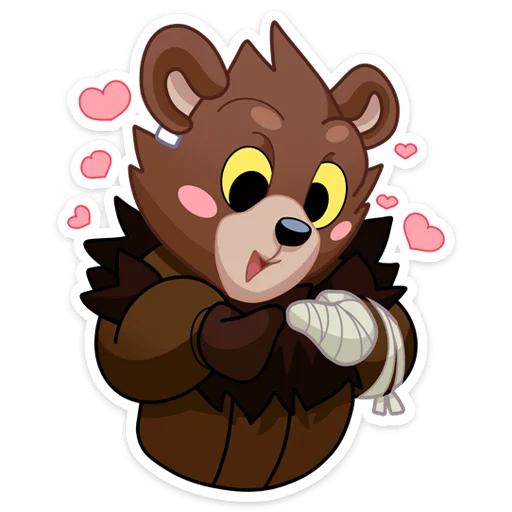 😍 Стикер «Медвежутка» для Telegram