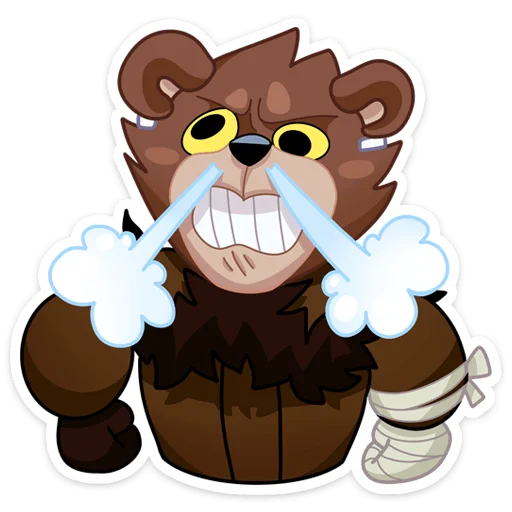 😡 Стикер «Медвежутка» для Telegram