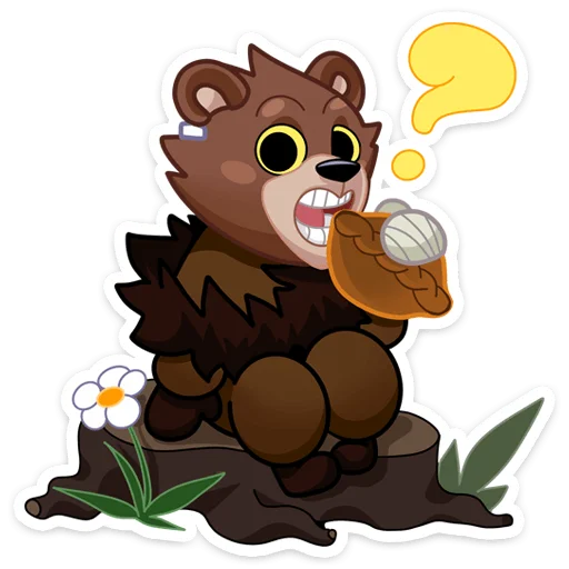 ❓ Стикер «Медвежутка» для Telegram