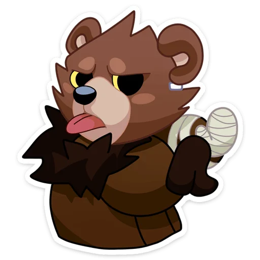🤪 Стикер «Медвежутка» для Telegram