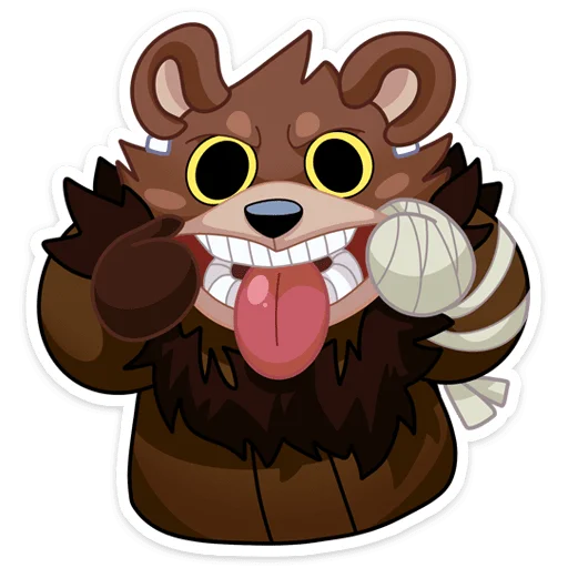👅 Стикер «Медвежутка» для Telegram