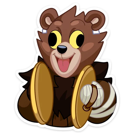 🤪 Стикер «Медвежутка» для Telegram
