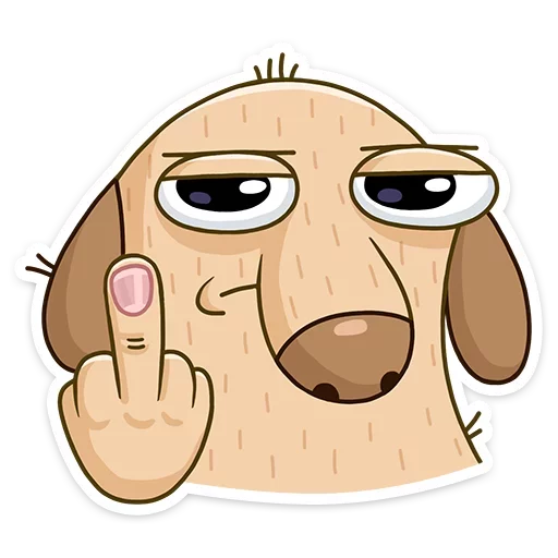 🖕 Стикер «Дигги и Зак» для Telegram