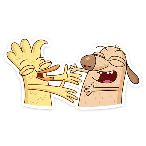 Стикерпак Дигги и Зак для Telegram — скачать