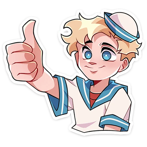 👍 Стикер «Матрос Владик без надписей» для Telegram