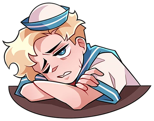 🥱 Стикер «Матрос Владик без надписей» для Telegram