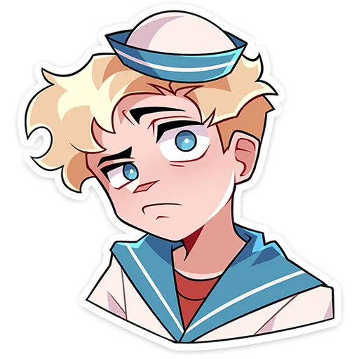 🫤 Стикер «Матрос Владик без надписей» для Telegram