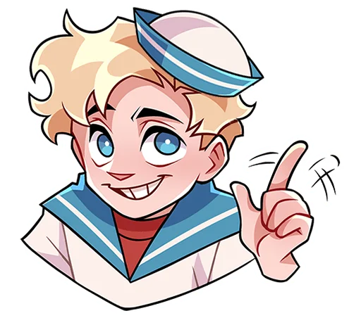 ☝ Стикер «Матрос Владик без надписей» для Telegram