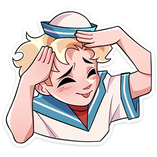 🫡 Стикер «Матрос Владик без надписей» для Telegram