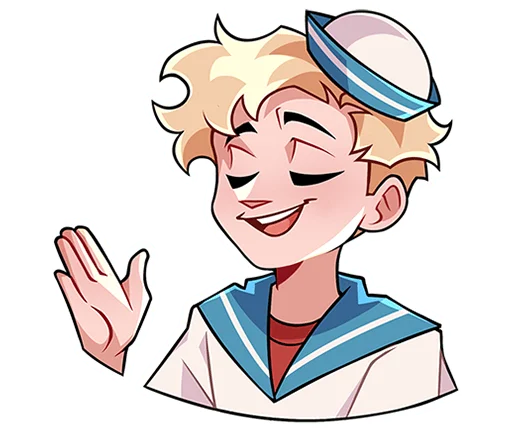 🚩 Стикер «Матрос Владик без надписей» для Telegram