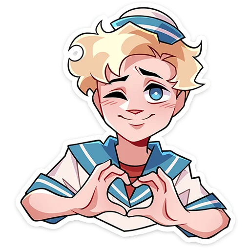 ❤ Стикер «Матрос Владик без надписей» для Telegram