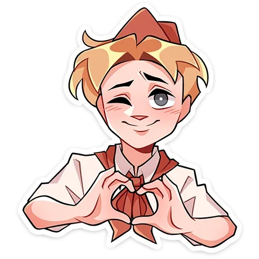 ❤ Стикер «Пионер Владик без надписей» для Telegram
