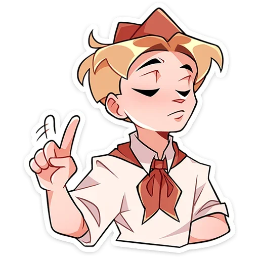 🙅‍♂ Стикер «Пионер Владик без надписей» для Telegram