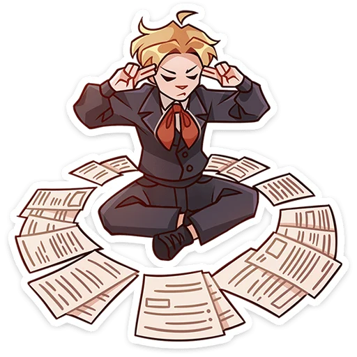 🤯 Стикер «Школьник Владик без надписей» для Telegram