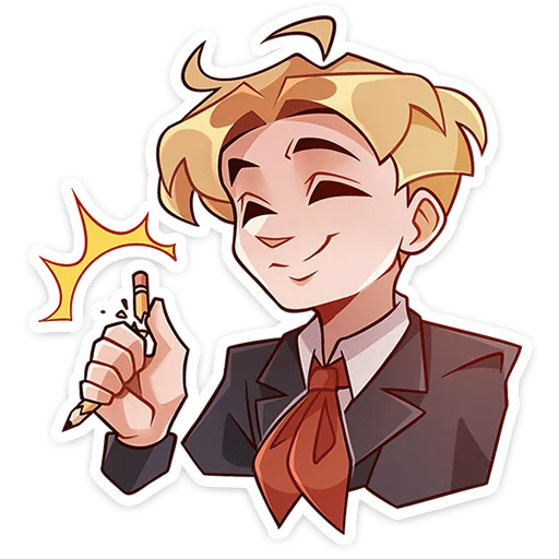 😉 Стикер «Школьник Владик без надписей» для Telegram