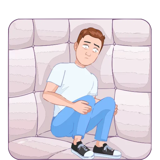 😔 Эмодзи «Интеллигентный vmoji» для Telegram